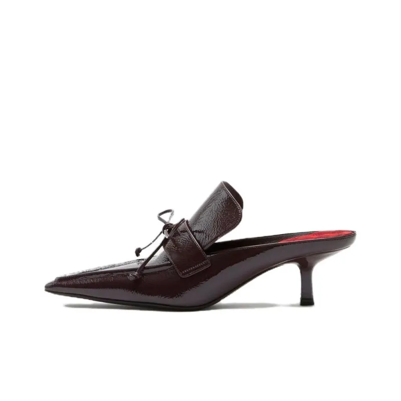 Burberry Wrap toe Slippers Women's Dark Brown-0