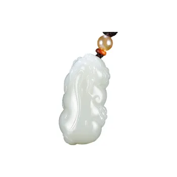 Jade Said Hetian Jade Hetian Jade Pendants Unisex Pale Greenish-White Jade