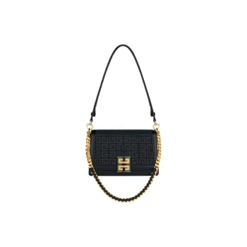 Givenchy Embroidery Canvas With Calfskin Shoulder Bag, Crossbody Bag, Handbag Medium Size Women's Black