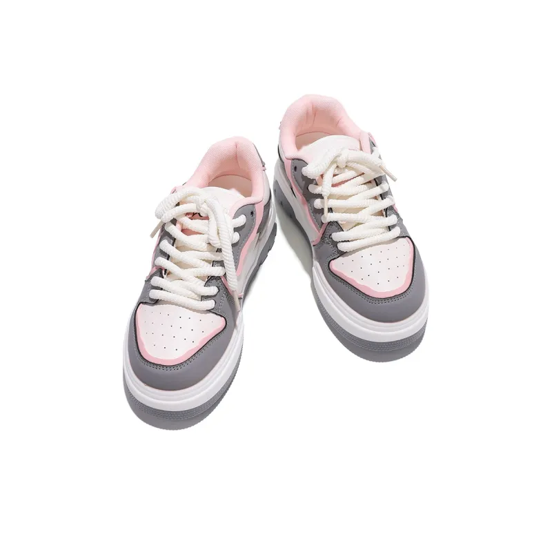 MIIOW Trend Party Series Coverage Wear Resistant Height Increasing Low Top Skateboard Shoes Women's-9