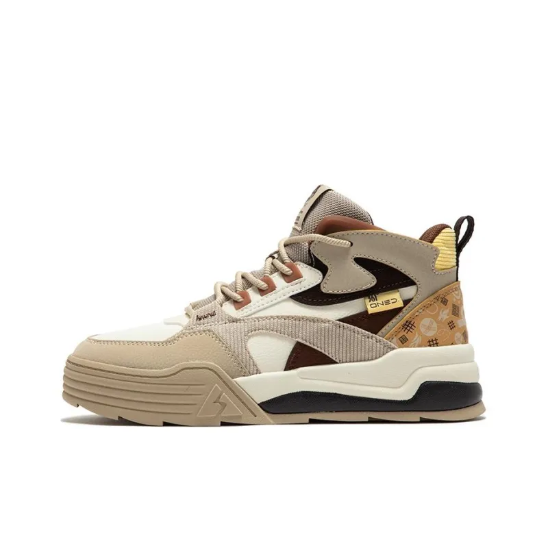 361° Slip Resistant High Top Winter Padded Skateboard Shoes Women's Tan-0