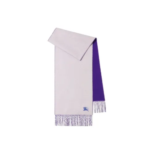 Burberry Equestrain Knight Logo Embroidered Fine Knit Scarf