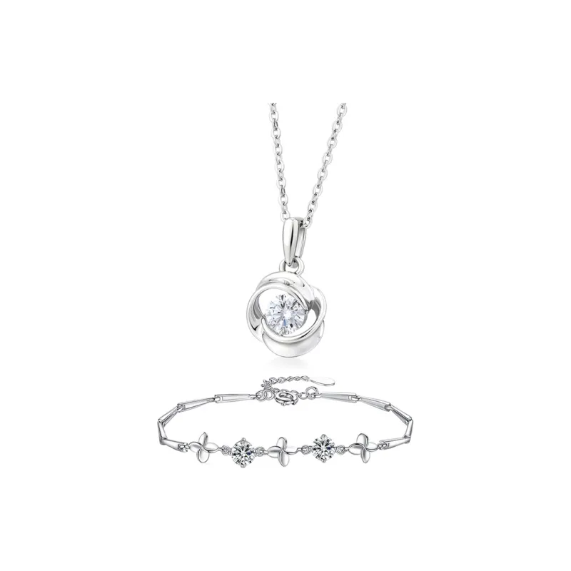KADER S925/S999/18K Gold Necklaces Women's Silver White, Box Good Luck For Mother-23
