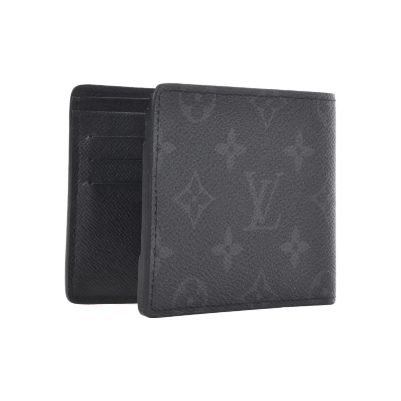 LOUIS VUITTON Coated Canvas Wallet Regular Unisex Black-1