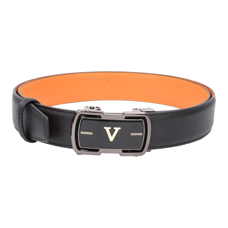 NINE NAIL 9 Section Spike V Shaped Victory Loop Automatic Buckle Leather Belts Men's Width  3.5cm-8