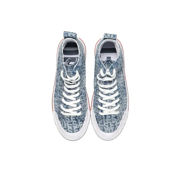 Atmos x DIESEL S Athos Mid Lightweight High Top Skateboard Shoes Men's Blue-2