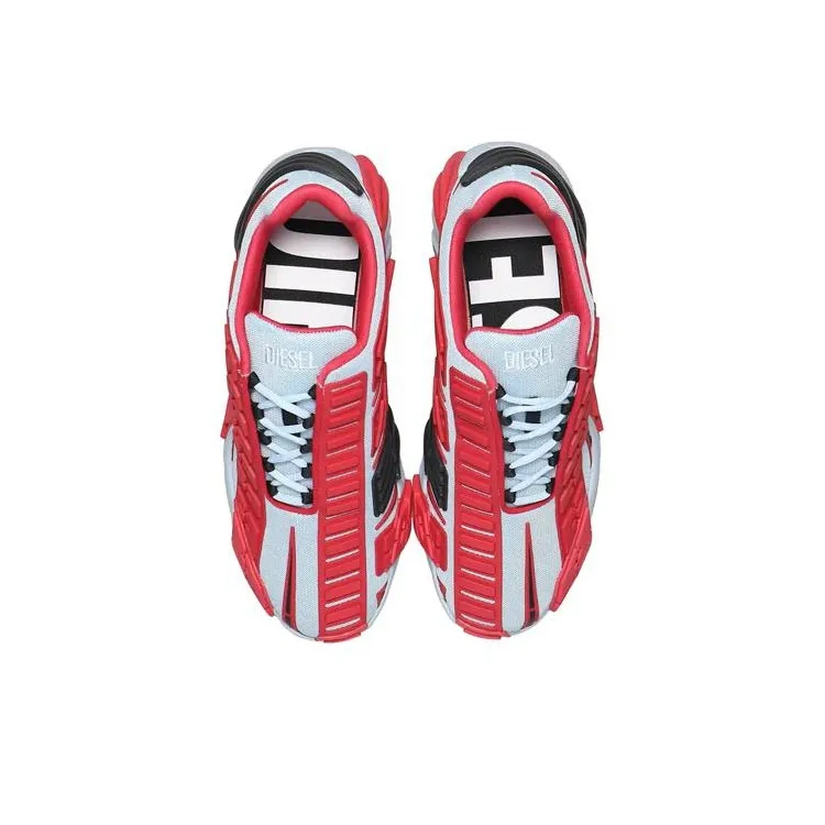 Atmos x DIESEL S Prototype Low Breathable Low Top Casual Shoes Men's Gray Red-2