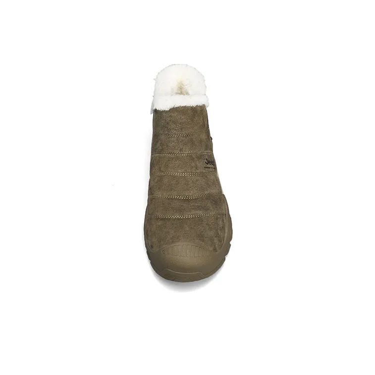 Jeep Warm And Wear Resistant Short Outdoor Shoes Men's Khaki-3