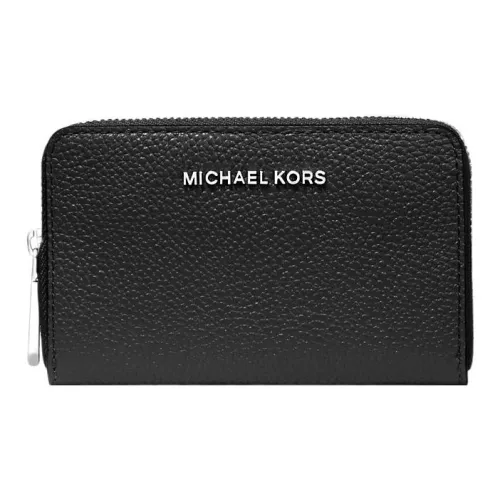 MICHAEL KORS Litchi Grain Leather Wallet Small Size Women's Black