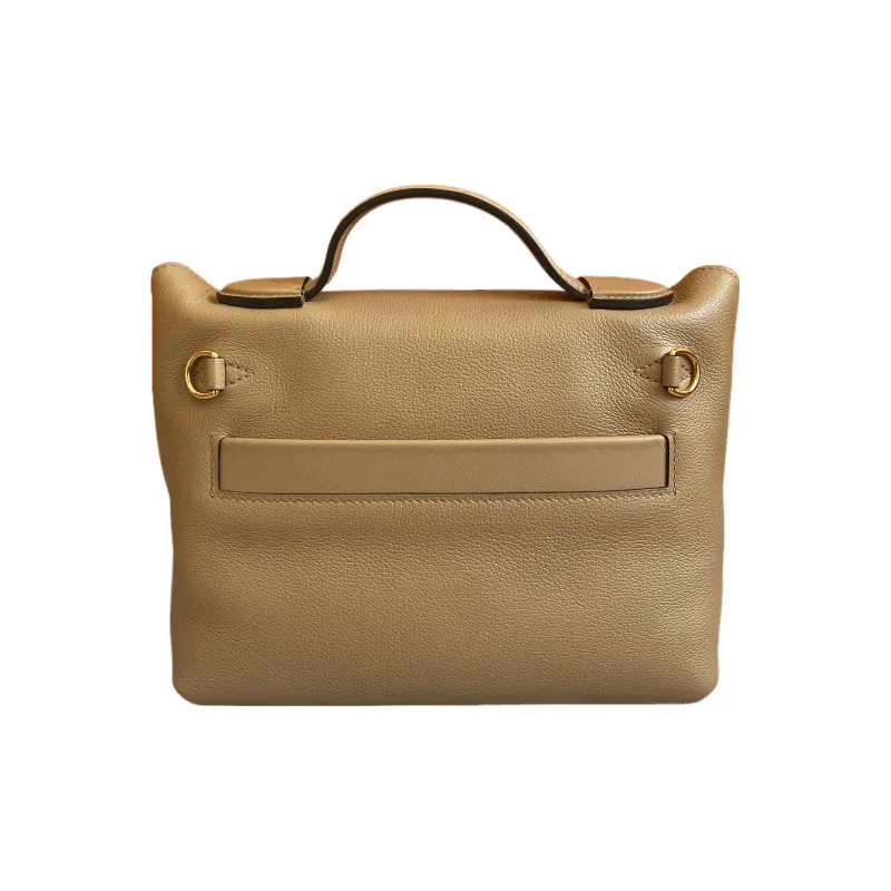 HERMES 24/24 Evercolor Leather Shoulder Bag Crossbody Bag Handbag Mini Women's Tea Brown Multicolor NATA-4