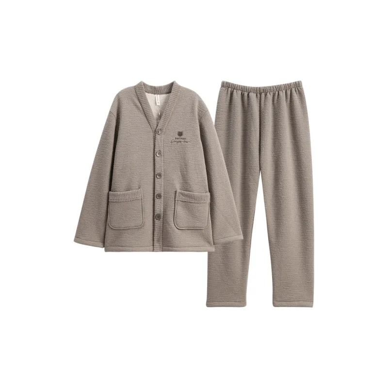 FENTENG Pajama Set Unisex Orchid Gray Vintage Gray-5