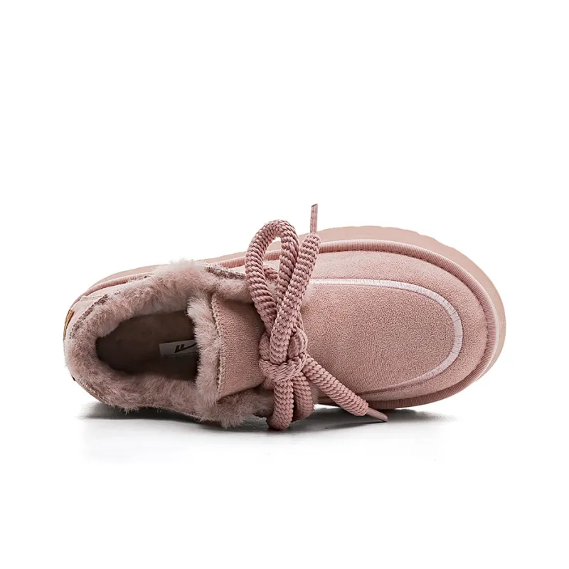 Warrior Warm Wear Resistant Slip Resistant Short Snow Boots Women's Pink-2