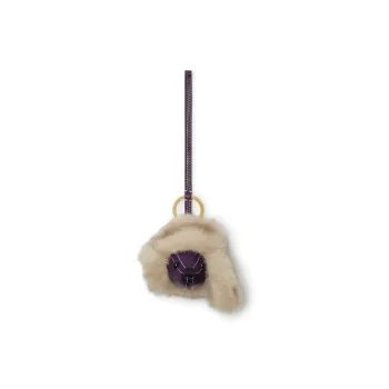 Burberry Lambskin Cotton Pendants Unisex Purple