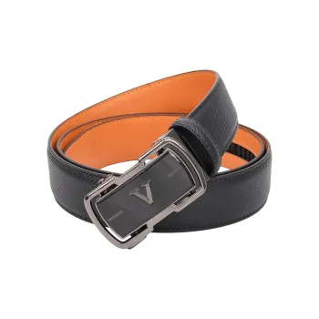 NINE NAIL 9-Section Spike V-Shaped Victory Loop Automatic Buckle Leather Belts Men's Width: 3.5cm