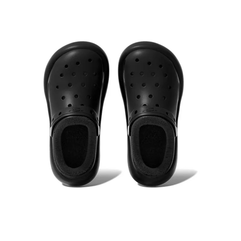 CHIKOKU Fleece Hole Cotton Slippers Clogs Unisex-2