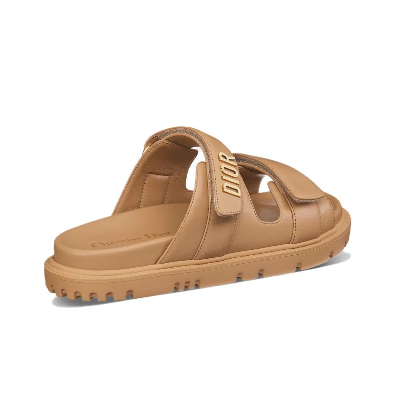DIOR Rubber Sole Casual Slippers Women's Brown-3