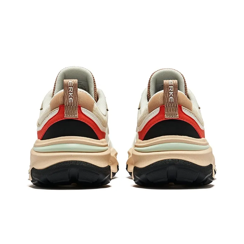 Erke Red Emperor Wear-Resistant Low-Top Casual Shoes Men's Microcrystalline White Deer Brown-3