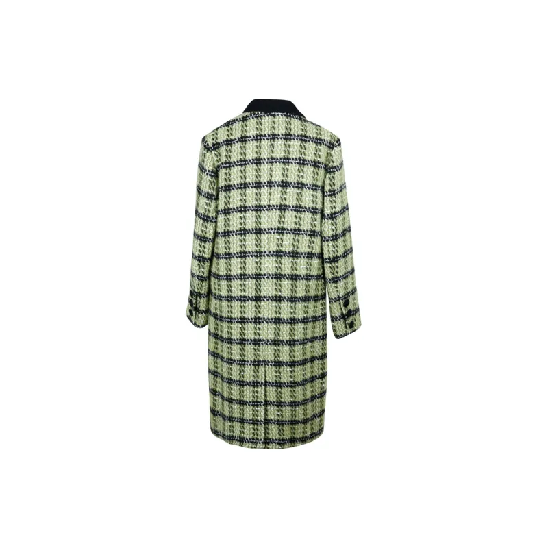 3COLOUR Coats Women's Green Black-1