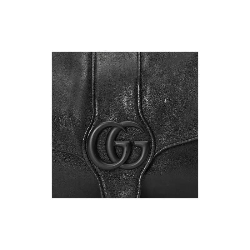 GUCCI Aphrodite Leather Handbag, Shoulder Bag Women's Black-7