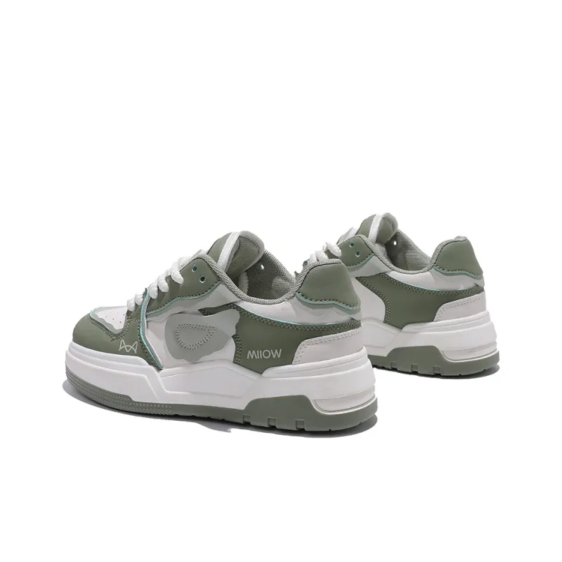 MIIOW Trend Party Series Coverage Wear Resistant Height Increasing Low Top Skateboard Shoes Women's-4