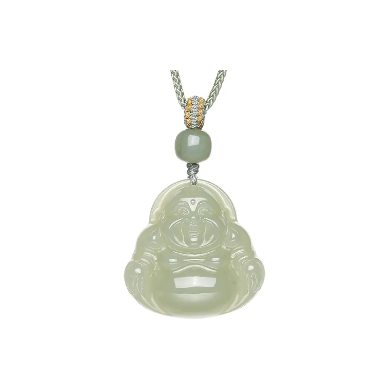 Cuiya Golden Building Clear Water Hetian Jade Hetian Jade Pendants Women's Green Jade-0
