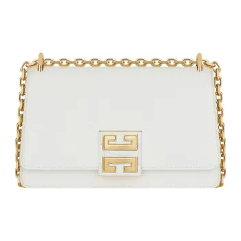 GIVENCHY Calfskin Shoulder Bag Crossbody Bag Small Size Women's White