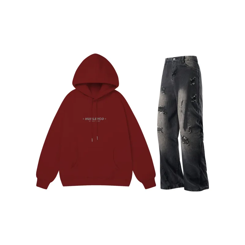 Hurley Sweatshirt Sets Unisex-20