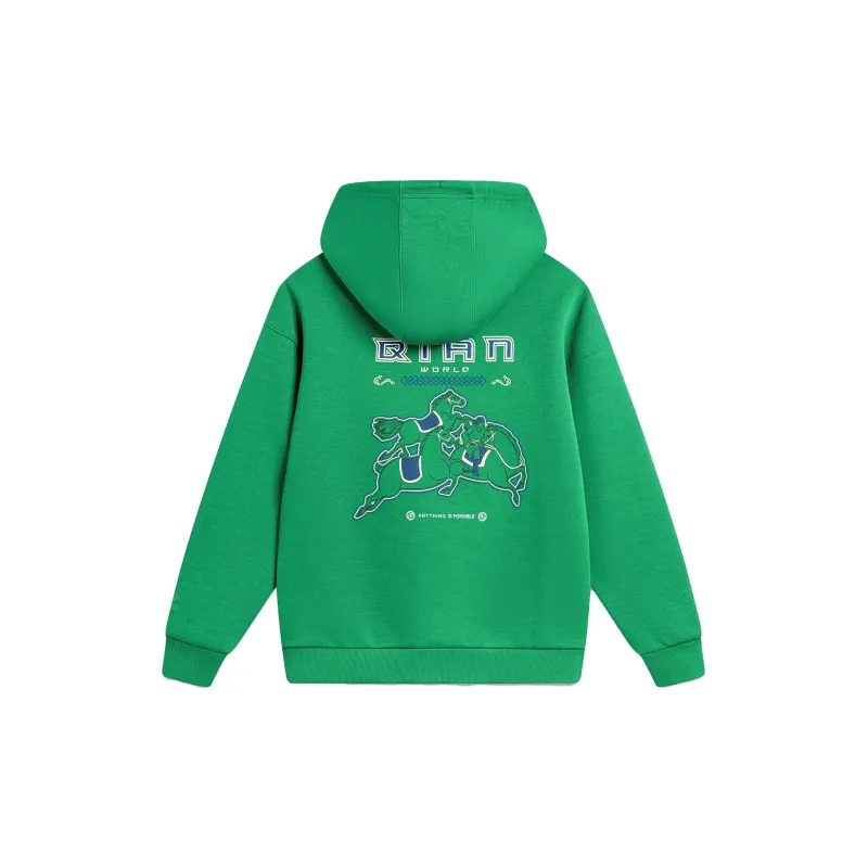 LiNing Sports Life Collection Sweatshirt Unisex Turquoise Scallion Green-1