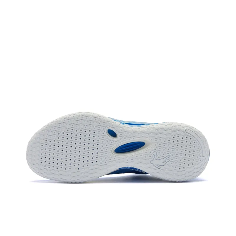 QIAODAN Sharp RISE Kentucky Cushioning Wear Resistant Low Top Basketball Shoes Men's Blue White-4