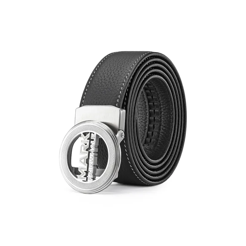 FAIRWHALE Chinese Fashion Trend Art Brand Loog Automatic Buckle Cow Leather Belts Men's Width 3.5CM-3