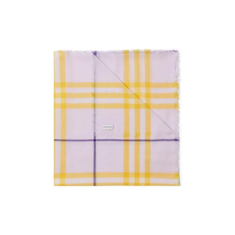 Burberry Checked Wool Scarf-1