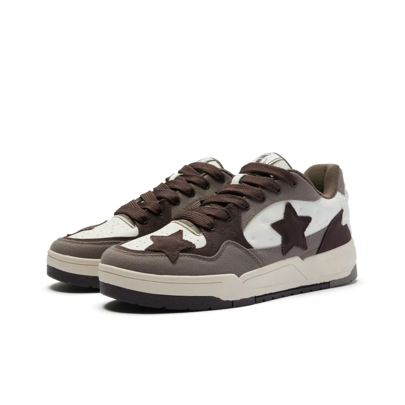 QIAODAN Slip Resistant Cushioning Wear Resistant Low Top Skateboard Shoes Men's Beige Brown-2