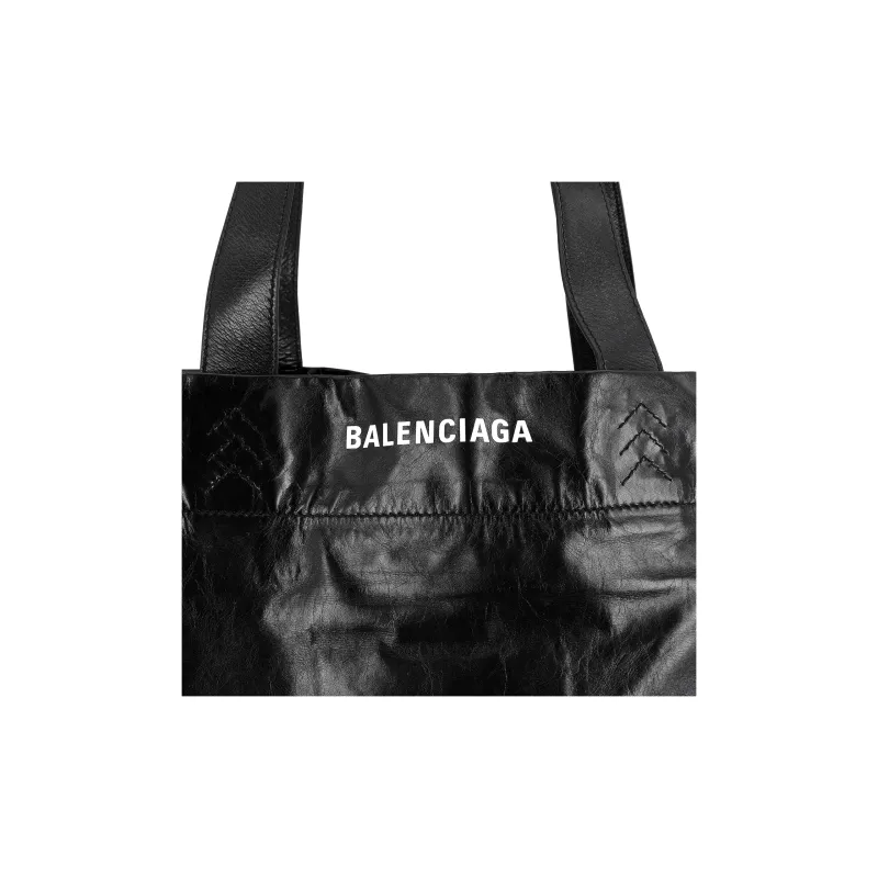 Balenciaga Calfskin Tote Bag, Shopping Bag, Handbag, Shoulder Bag Unisex Black-9