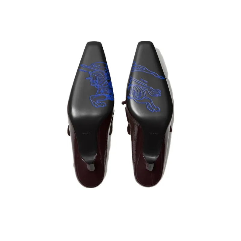Burberry Wrap toe Slippers Women's Dark Brown-4