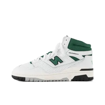 AIME LEON DORE x New Balance NB 650 Slip Resistant Mid Top Vintage Basketball Shoes Unisex White Green