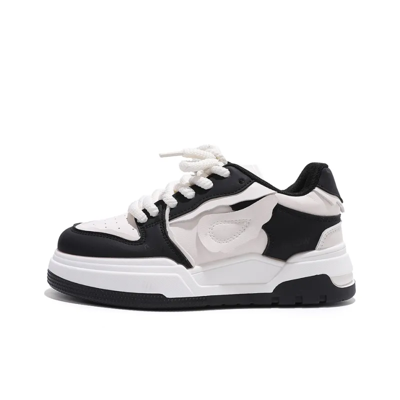 MIIOW Trend Party Series Coverage Wear Resistant Height Increasing Low Top Skateboard Shoes Women's-13