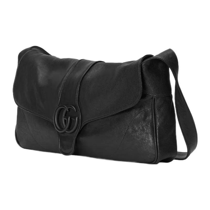 GUCCI Aphrodite Leather Handbag, Shoulder Bag Women's Black-1