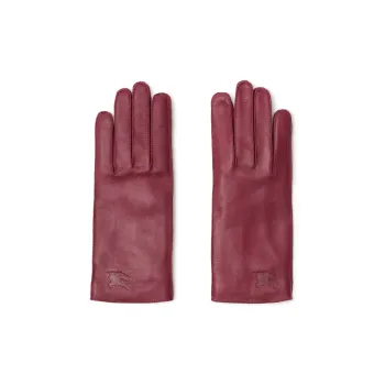 Burberry Lambskin Cashmere Mulberry Silk Other Gloves Women's Red