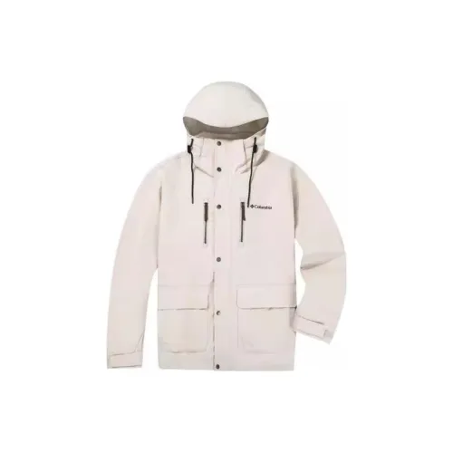 Columbia Windbreaker Jackets Men White