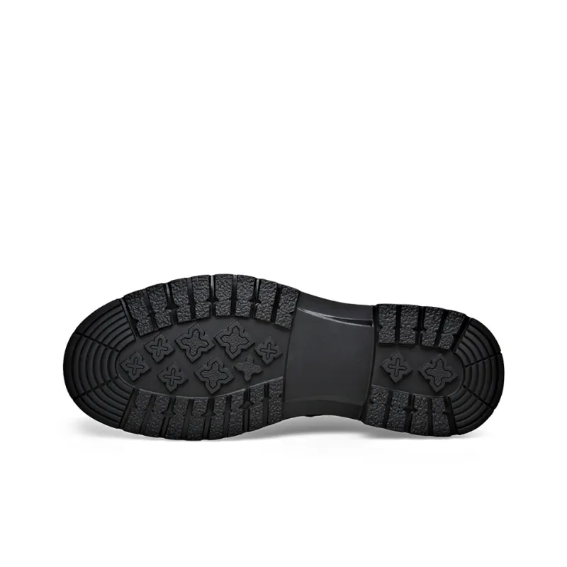 Romon Dress Shoes Men Low Top Black Brown-6