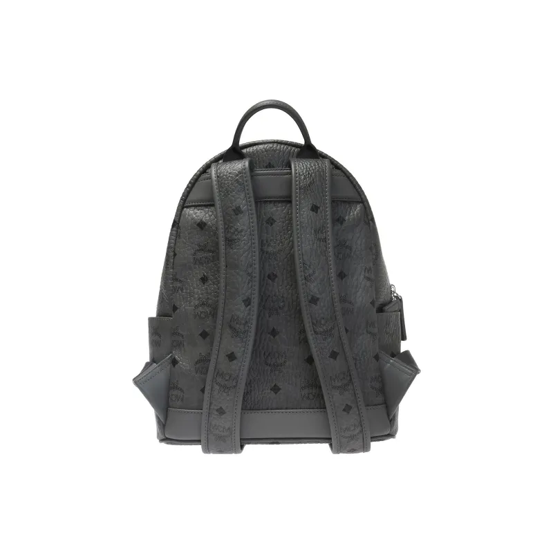 MCM PVC Backpack Regular Women's Gray-3