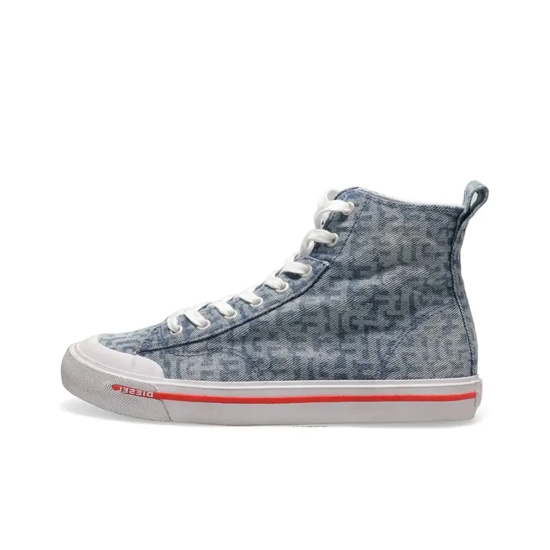 Atmos x DIESEL S Athos Mid Lightweight High Top Skateboard Shoes Men's Blue-0