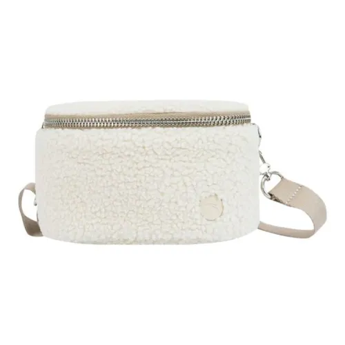 Anta Life Collection Fabric Crossbody Bag Shoulder Bag Women's Light Beige White