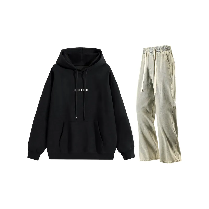 Hurley Sweatshirt Sets Unisex-29