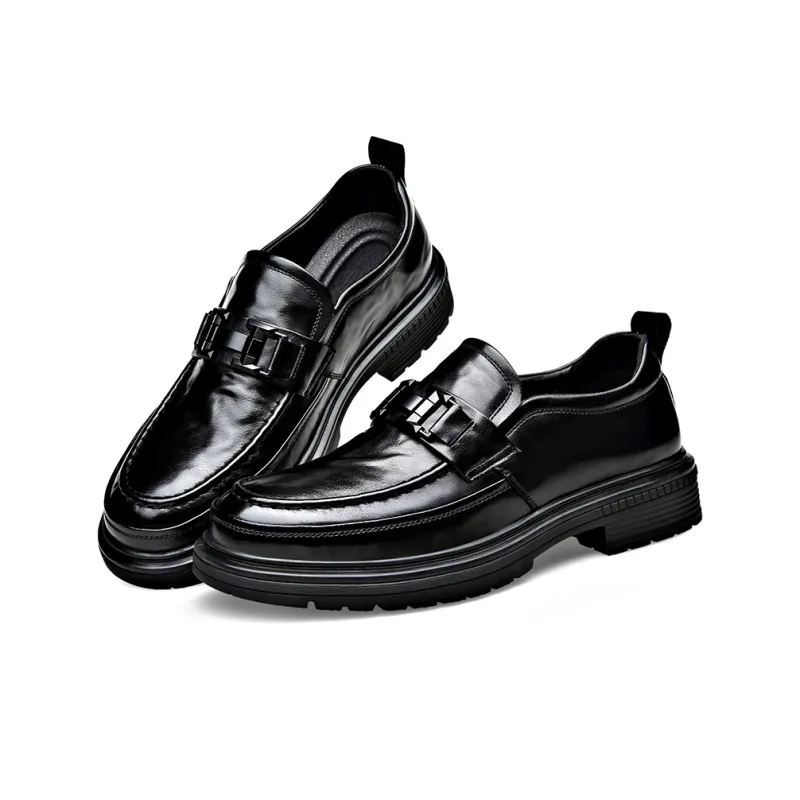 Romon Loafers Men Black Brown-21