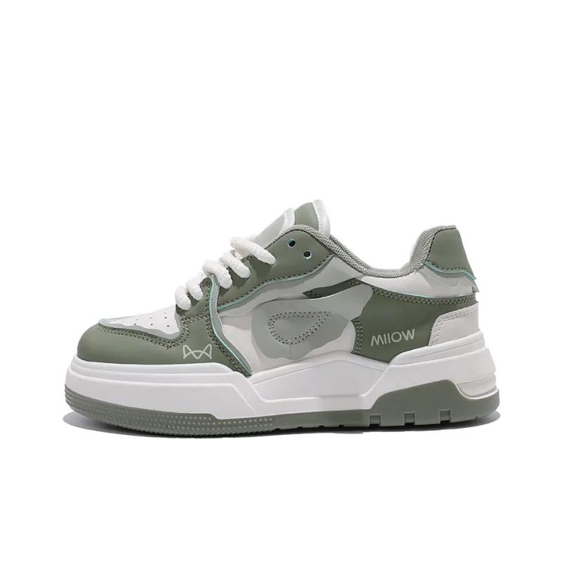 MIIOW Trend Party Series Coverage Wear Resistant Height Increasing Low Top Skateboard Shoes Women's-1