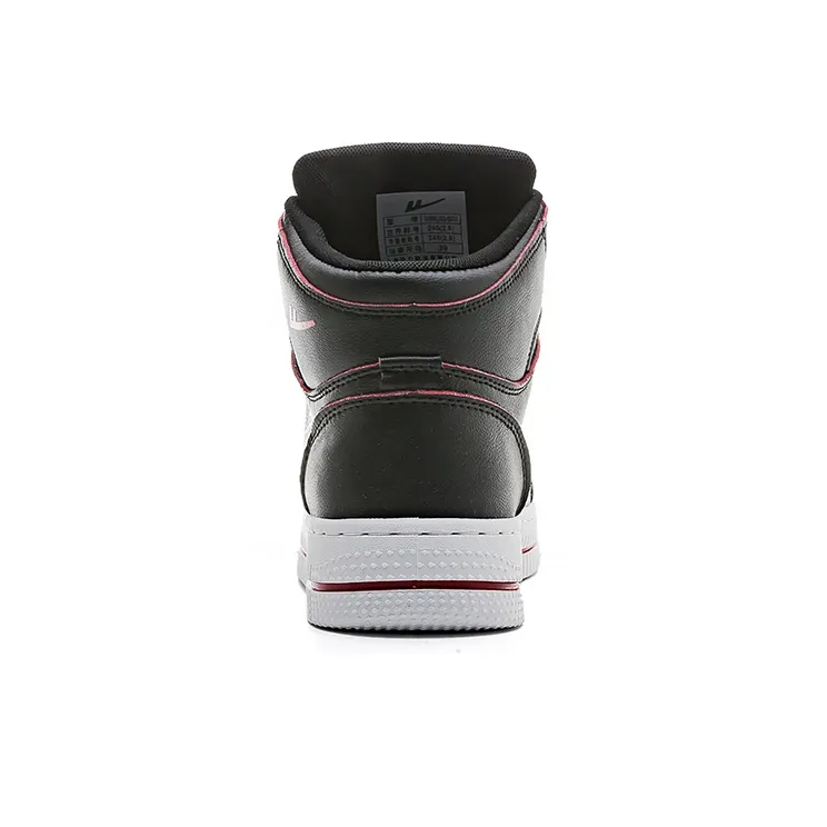 Warrior Warrior High Top Skateboard Shoes Men's Black Red-3
