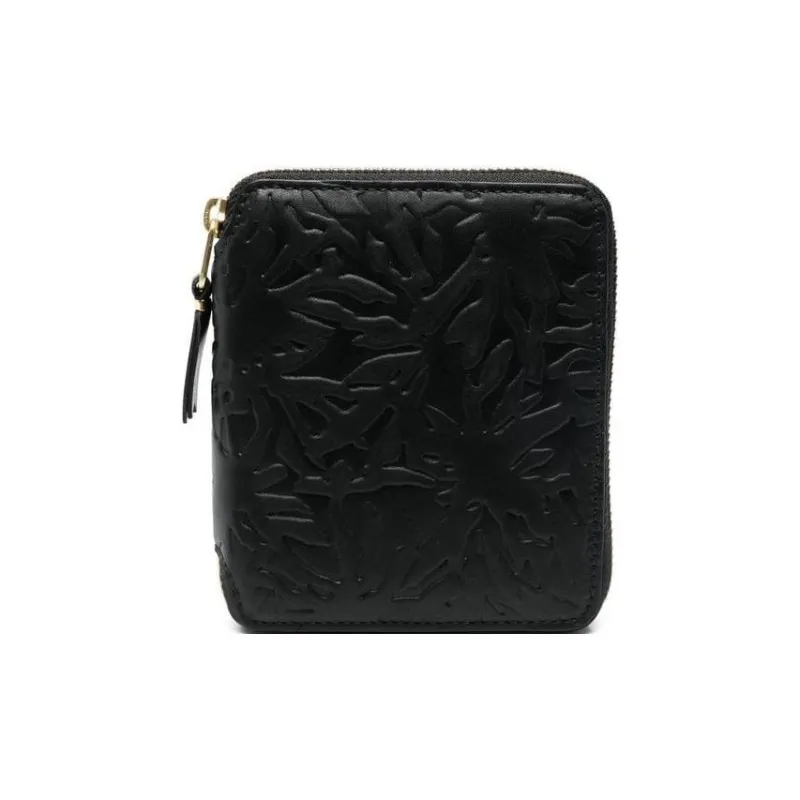 CDG Cow Leather Wallet Regular Unisex Black-0