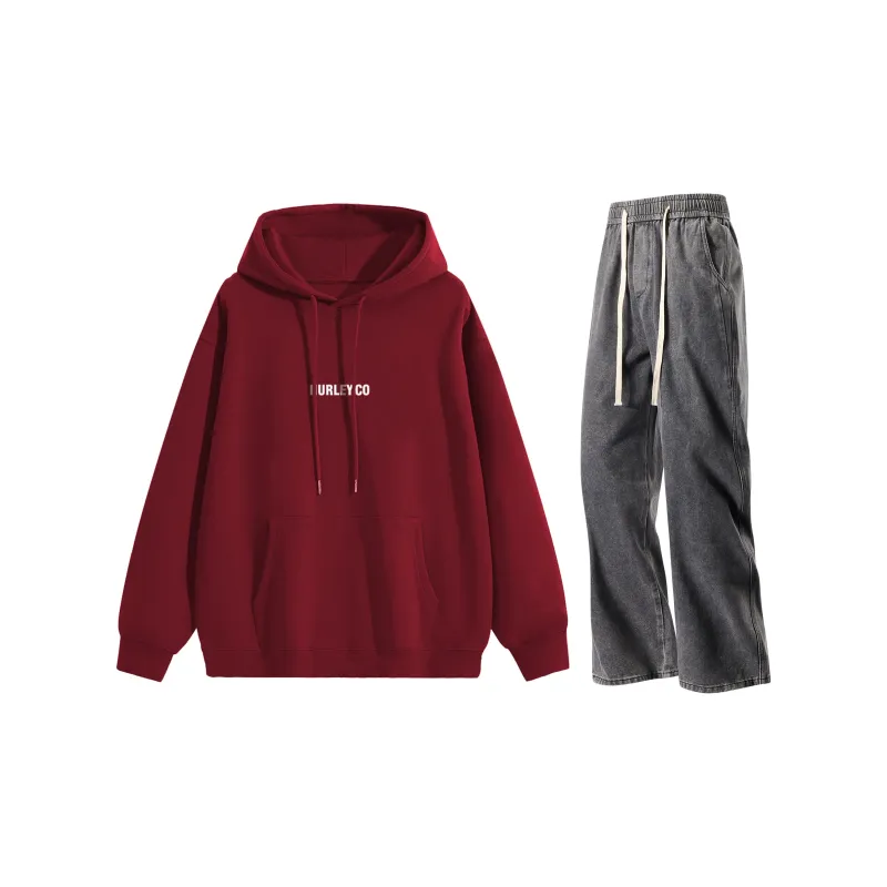 Hurley Sweatshirt Sets Unisex-23
