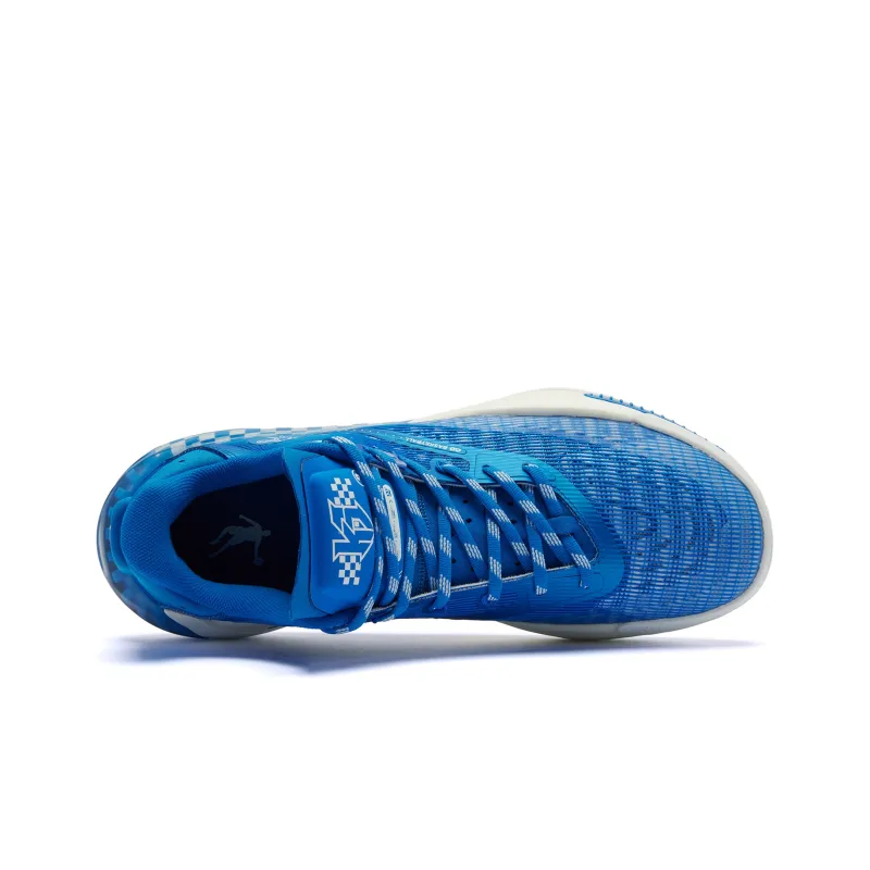 QIAODAN Sharp RISE Kentucky Cushioning Wear Resistant Low Top Basketball Shoes Men's Blue White-3